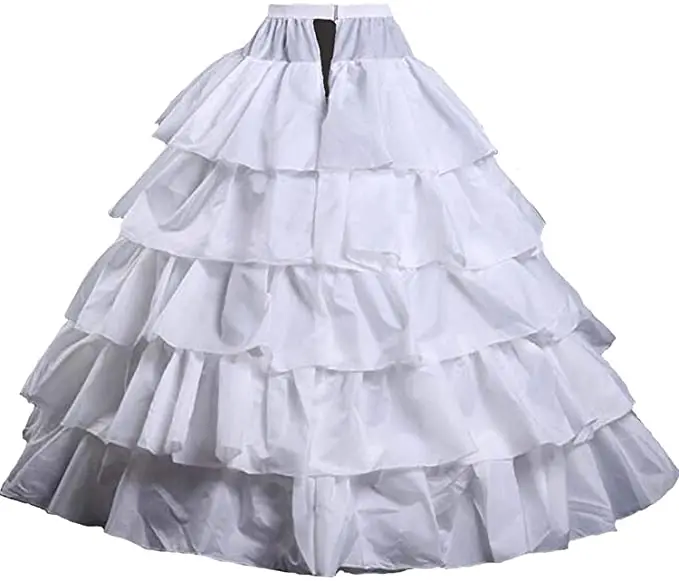 Women 4-Hoop Wedding Petticoat Skirt Quinceanera Ball Gown