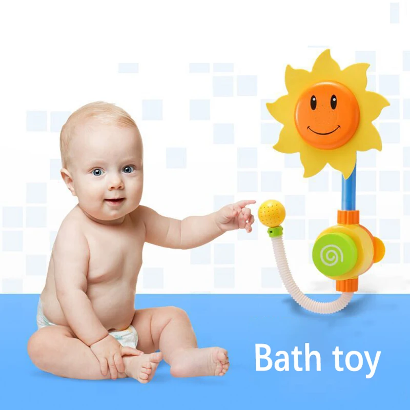 

Baby Funny Water Game Bath Toy Bathing Tub Sunflower Shower Faucet Spray Water Bathroom Bath Toys For Children