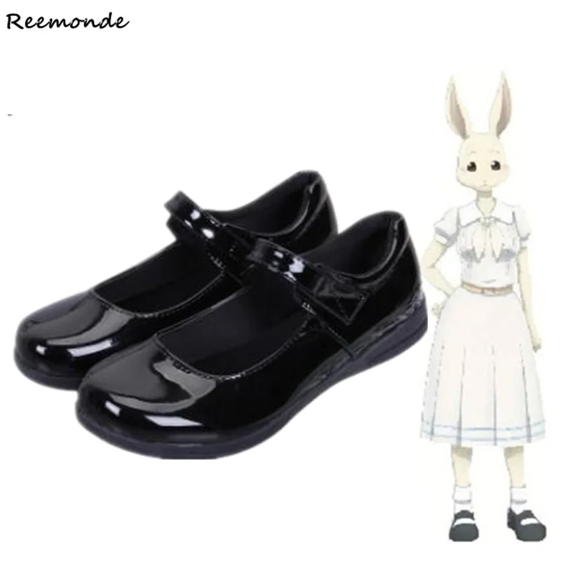 

Anime Beastars Shoes Cosplay Bunny Rabbit Girls Retro British Style Student Wild Mary Jane Shoes Japanese Women's Leather Shoes