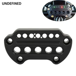 Motorcycle Indicator Light Handlebar Top Clamp Black For Harley Sportster XL1200 883 Dyna Fat Bob Wide Super Glide Low Rider FXD