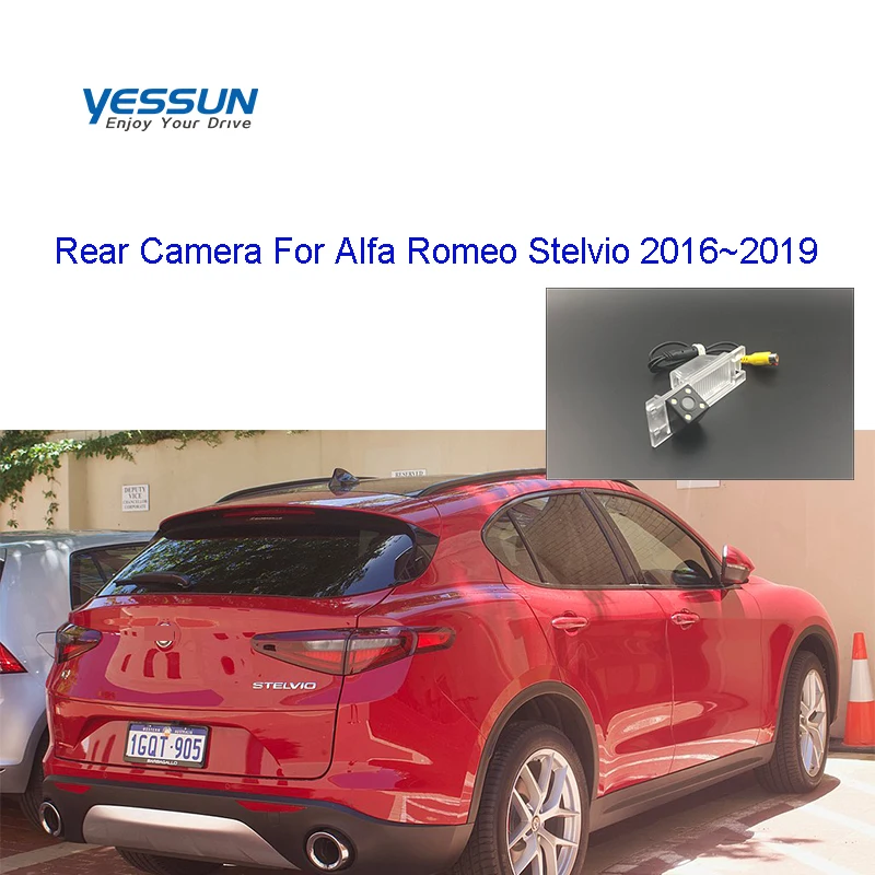 Yessun Car Rear View Camera HD Night Vision reverse parking camera For Alfa Romeo Stelvio 2016~2019