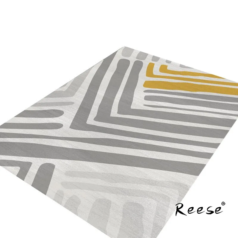 

Reese Soft Dense Fluff In Autumn And Winter Area Rug Light Geometric Stripes For Living Room Anti Slip Carpets Home Decorations