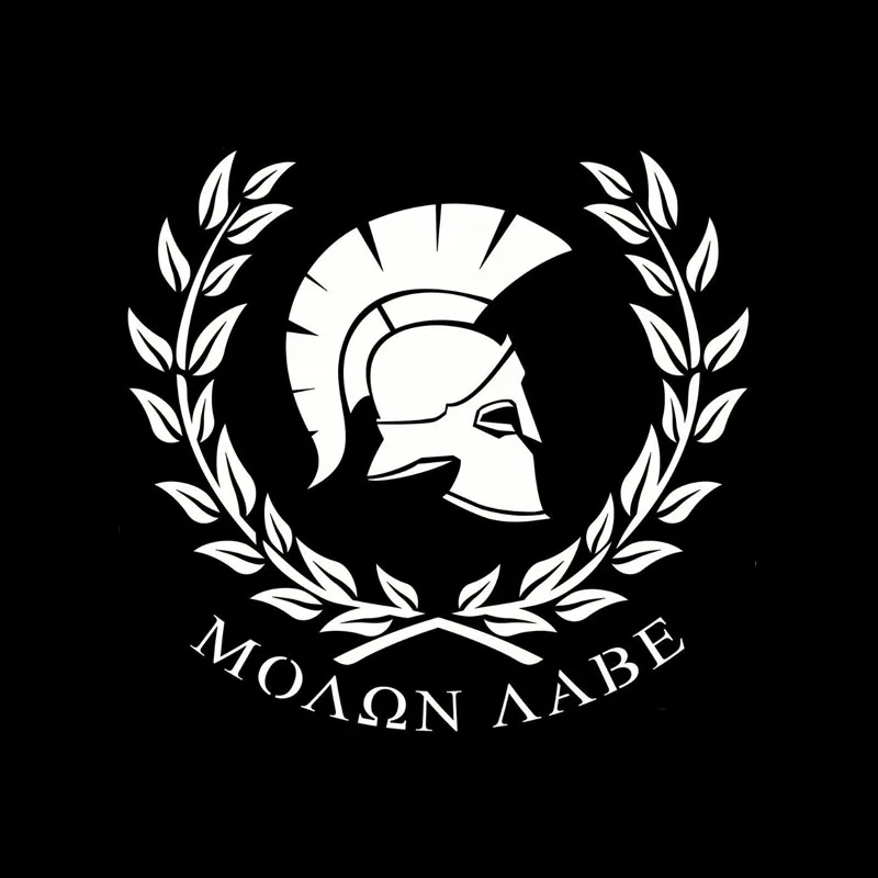 Funny MOLON LABE Warrior Sparta KK Car Sticker Waterproof Reflective Laser Fashion Pvc 18CM X 16.6CM