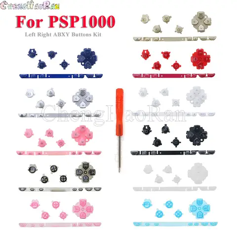 1set Left Right ABXY select start home Button Kit Replacement for PSP1000 PSP 1000 Game Console Repair Parts + Screwdriver