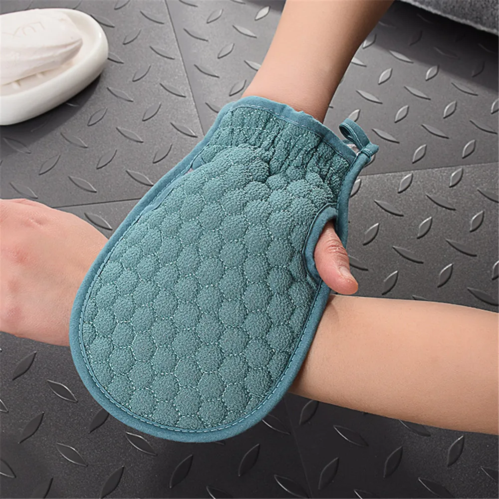 Bath Body Shower Gloves Skin Exfoliating Massage Mitt Lattice Particles Washcloth Body Scrubber Glove Bath for Showering