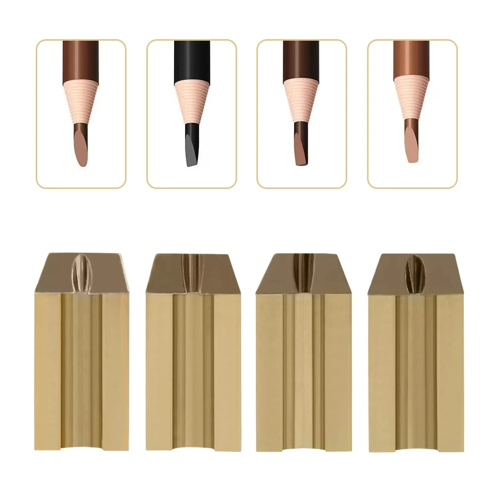 1pc Gold/Black Eyebrow Pencil Sharpener Knife Sharpening / Drawing Line Eyebrow Pencil Base Eyebrow Makeup Tattoo Tools