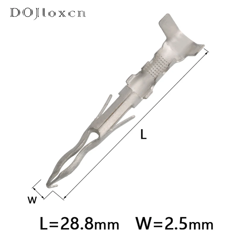 20/50/100/200 Pcs 2.5 MM Automotive Brass Crimping Wiring Terminal Delphi Male Or Female Cable Connector Contact Pins 12124580
