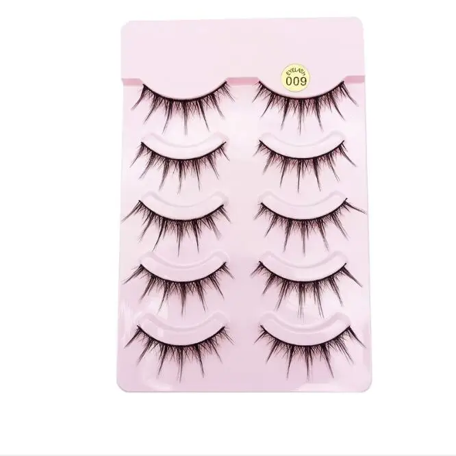 

30Set/Lot 5 Pairs Handmade Self Adhesive Chemical Fiber Realistic Natural Color Makeup Tools False Eyelash HA2322