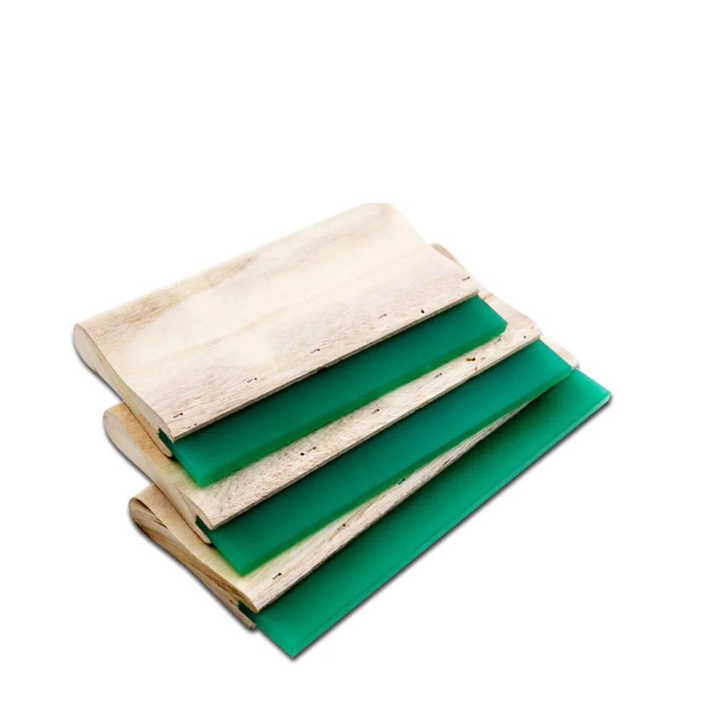 35 X7 MM Screen Printing Ink Squeegee 75 Durometer Wooden Handle Scraping Flat Blade for Machine