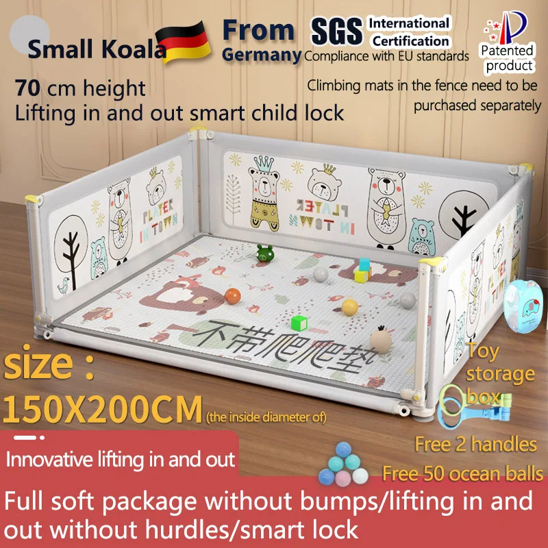 The Multifunctional Baby Fence Can Lift The Newborn Bed Fence Crash - Proof Baby Fence Baby Playpen