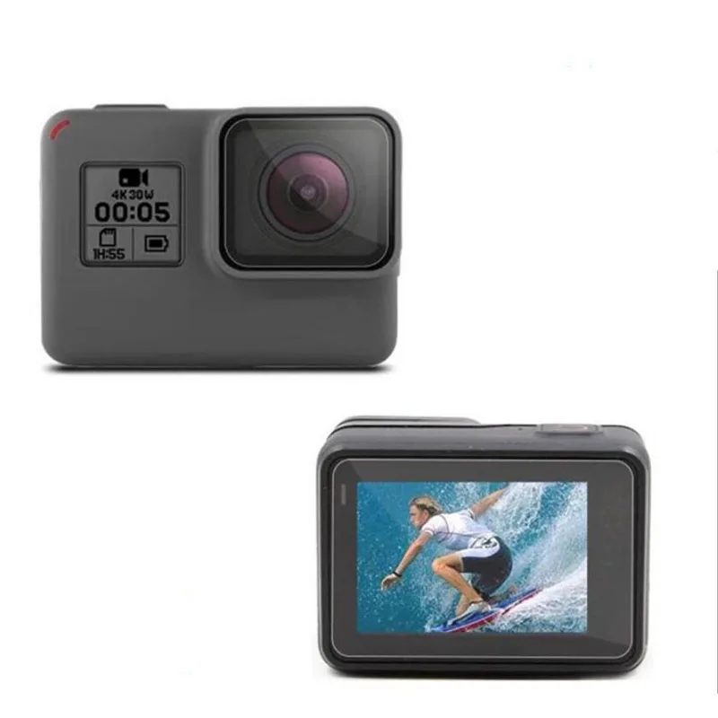 Tempered Glass Protector Cover Case For GoPro Go Pro Hero 5 6 Black 4 Session Camera Lens LCD Screen Hero5 Hero6 Protective Film