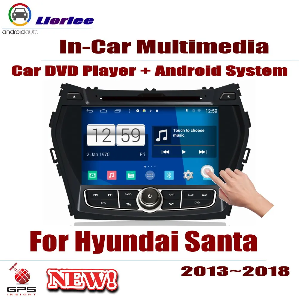 

For Hyundai Santa Fe (DM/NC) 2013/2014/2015/2016/2017/2018 Car Android 8 System Core HD Screen Radio DVD GPS Player Navi