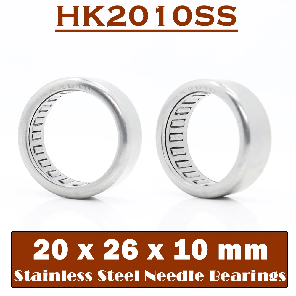 HK2010SS Needle Bearings 440C 20*26*10 mm ( 2 PCS ) Stainless Steel Drawn Cup Needle Roller Bearing HK202610 TLA2010Z HK2010