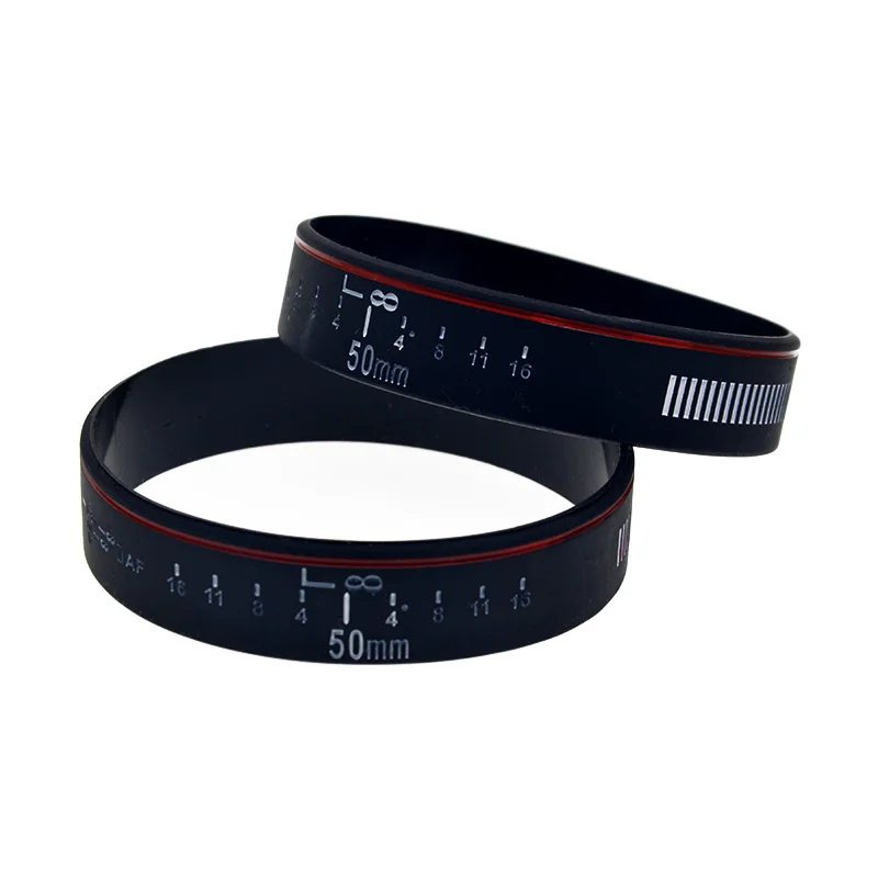 1 Stück Silikon-Armband mit Kameralinsenmarkierungen, Fokusier-Linsen-Armband, Unisex, verstellbares Armband für Sport und Fitness – Detail 2