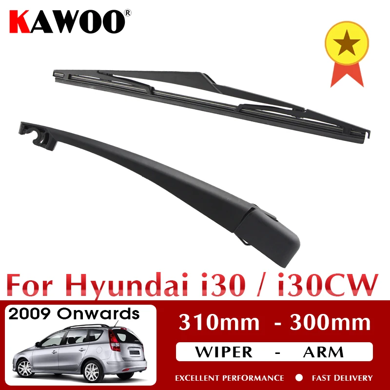 

KAWOO Car Rear Wiper Blades Back Window Wipers Arm For Hyundai i30/i30CW Hatchback (2009 Onwards) 310mm Auto Windscreen Blade