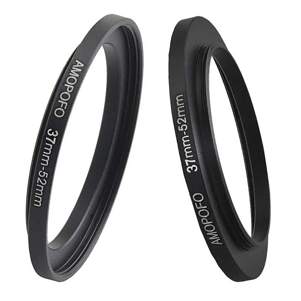 Adaptador de filtro de anillo de aumento Universal de 37-52mm /37mm a 52mm para UV,ND,CPL, adaptador de anillo de aumento de Metal