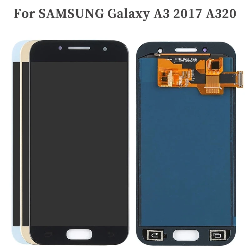 Oled lcd Can adjust brightness LCD For Samsung Galaxy A3 2017 A320 LCD Display Touch Screen Digitizer Assembly + Tools + glue