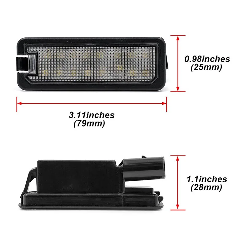 For Porsche Boxster Cayman Carrera Cayenne 987/997/958 2x CANBus Error Free White Led Number License Plate Light Kits Lamp