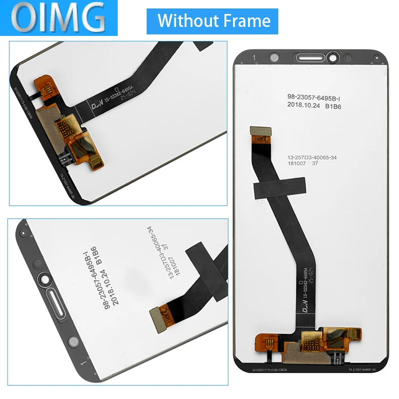 Ensemble écran tactile LCD de remplacement, 5.7 pouces, AAA, avec châssis, pour Huawei Y6 Prime 2018 Honor 7A, original