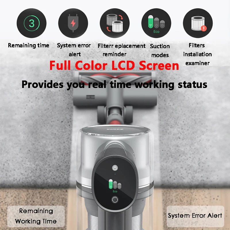 Dreame T20 aspirapolvere portatile a batteria spazzola intelligente per tutte le superfici 25kPa aspiratore per moquette da pavimento tutto In uno