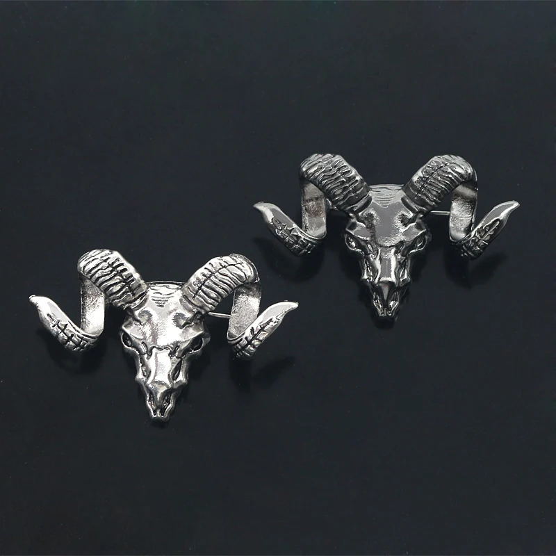 1 منتج جديد أزياء سبائك المعادن بروش الأغنام بروش الرجال الرجعية بروش مخلب الجمجمة الأزياء بروش اكسسوارات 2021 #5