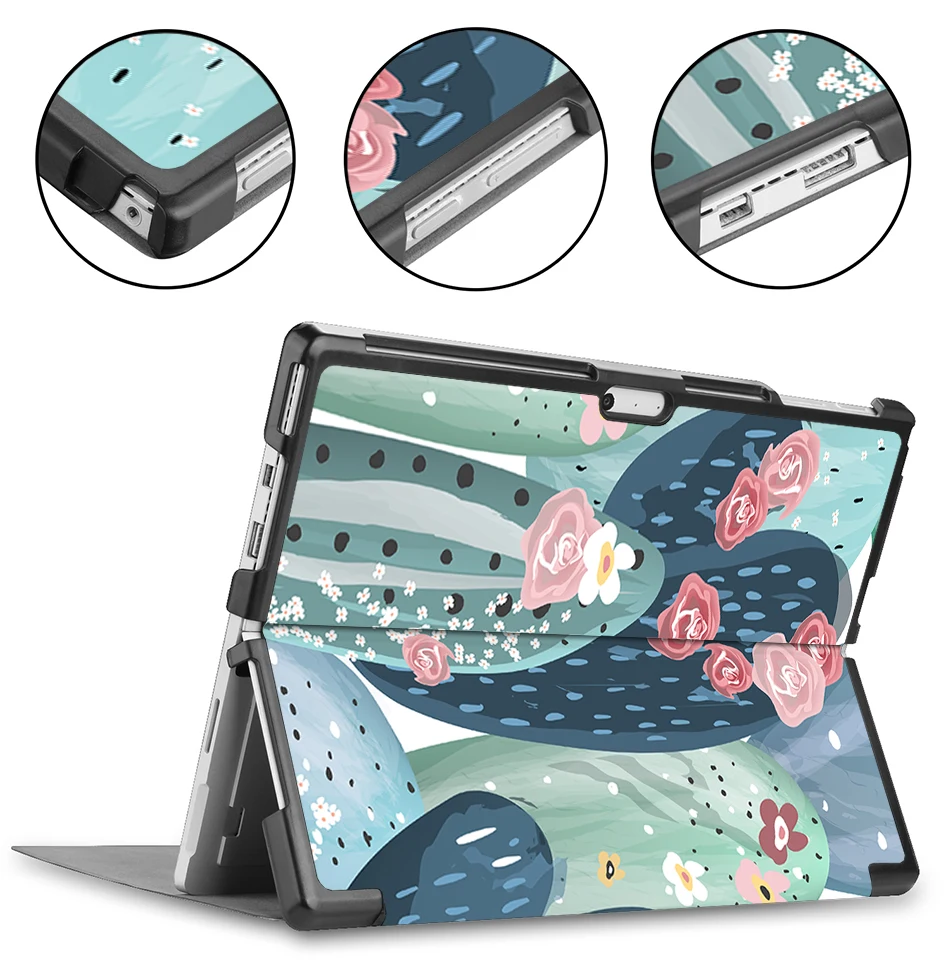 Imagem -03 - Mtt-pu Couro Flip Stand Tablet Case Capa Protetora para Microsoft Surface Pro Janelas 12.3 Surface go 10