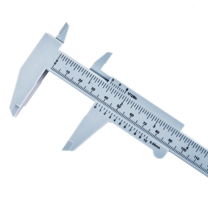 1PC Mini Double Scale Plastic Vernier Caliper Ruler 150mm Portable Eyebrow Ruler Permanent Makeup Tattoo Jewelry Measuring Tool