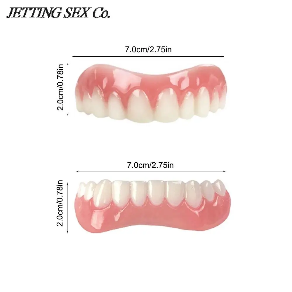 Fausses dents supérieures et inférieures en silicone, fausses dents, dents en molleton instantané, cosmétiques, visage de rire parfait, pâte à prothèses dentaires, outils d'hygiène buccale