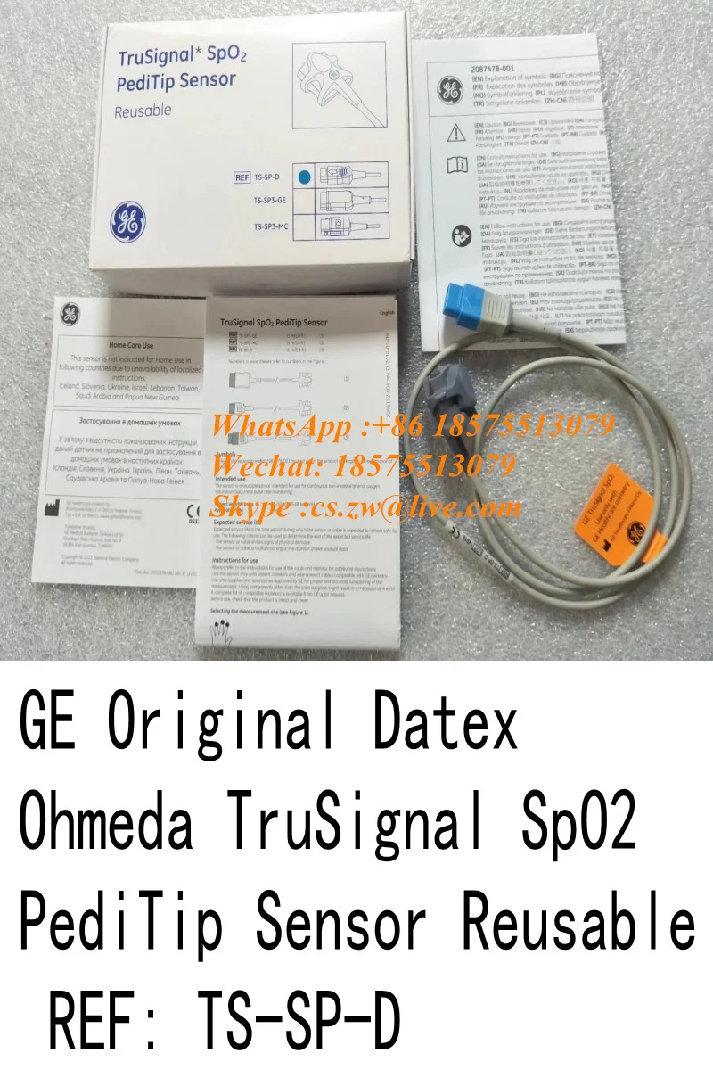 

GE Original Datex-Ohmeda TruSignal SpO2 PediTip Sensor Reusable REF: TS-SP-D