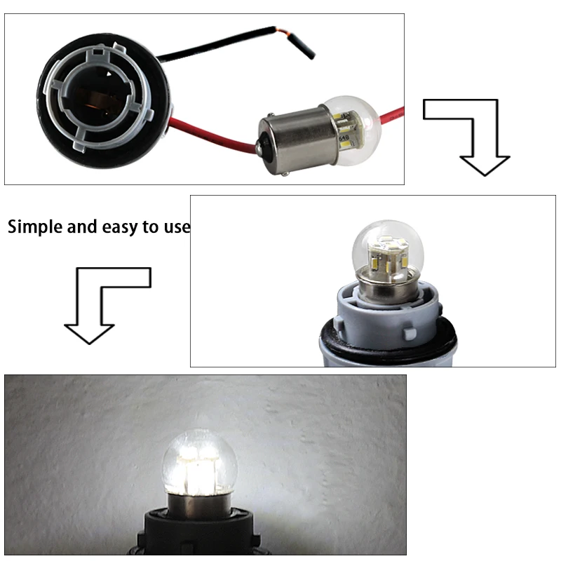 Światła led BA15S 1156 BAY15D 1157 BA15D 1142 canbus P21W PY21W żarówka samochodowa do bagażnika światła hamowania 6V 12V 24V 36V 48V DYL sygnał