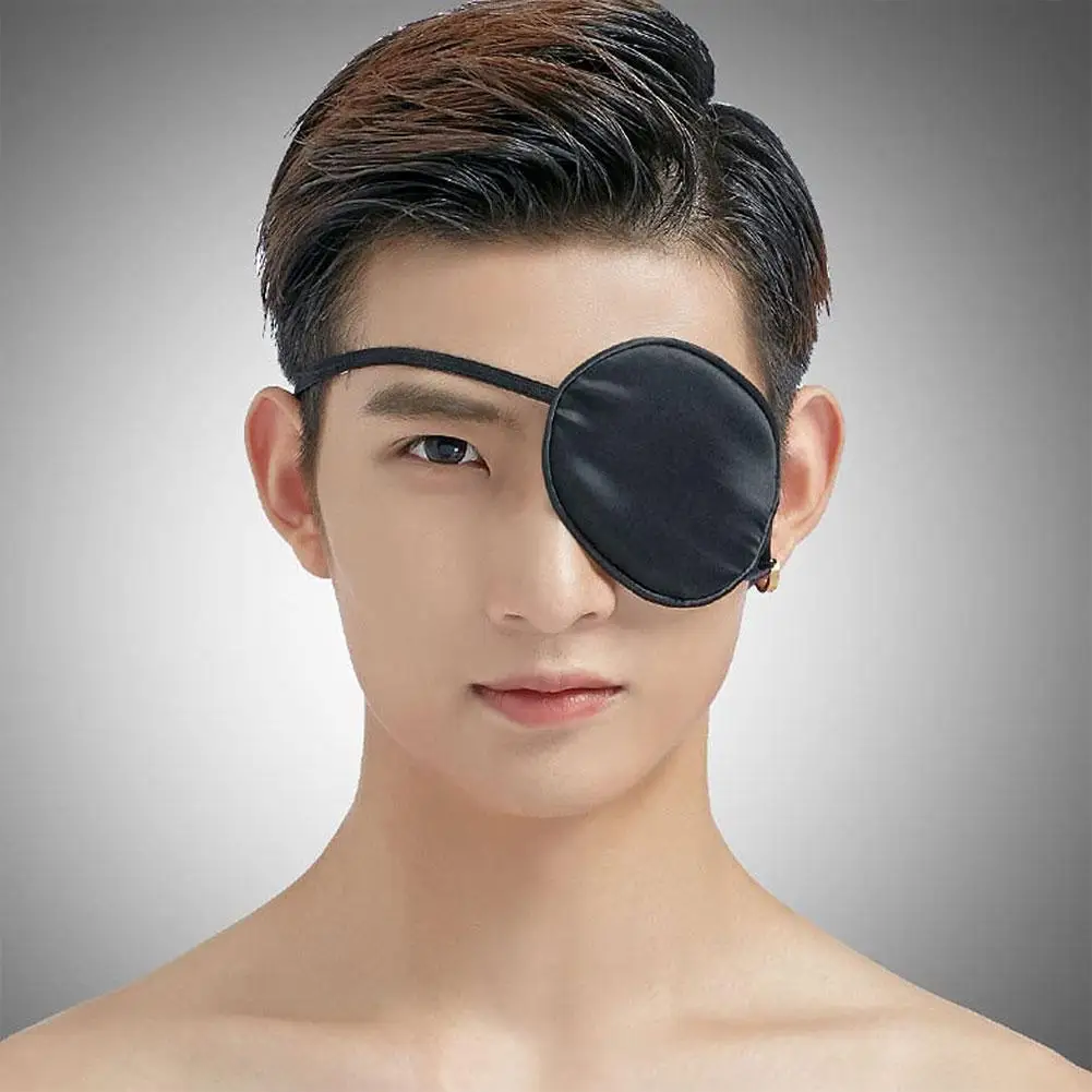 1Pc 3D Single Eyepatch Eye Mask Unisex Pirate Eye Patch One Eye Washable Adjustable Concave Eye Patch Kid Pirate Cosplay Costume