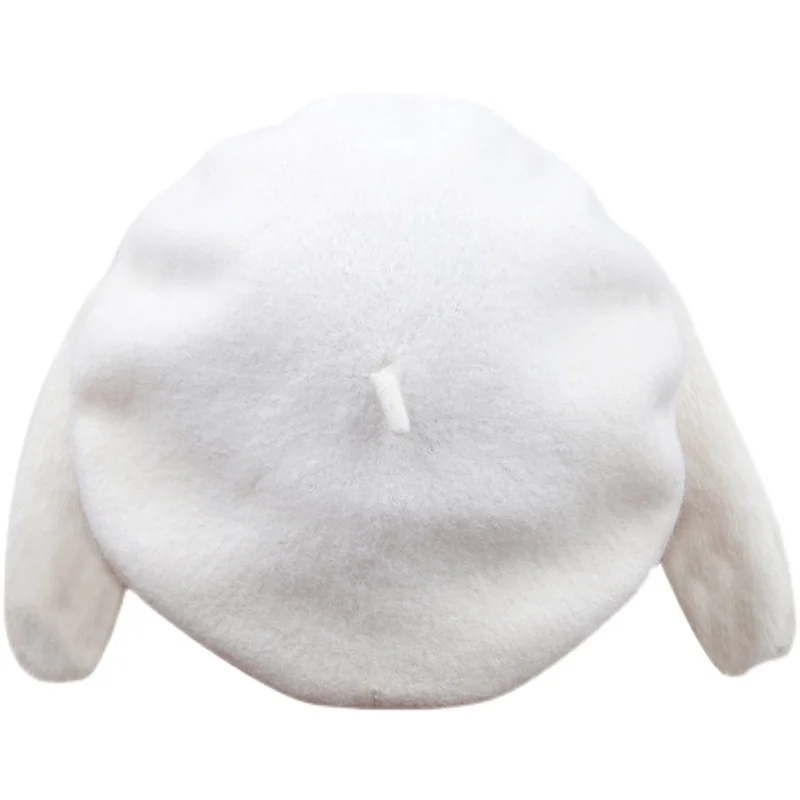 Beret Japanese Original Lolita Sweet Girl Cute Hat Winter Warm Plush Rabbit Ears Beret