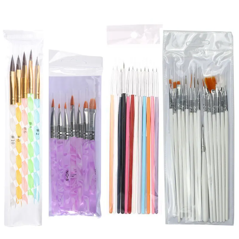 

Nail Art Brush Set Manicure Tools Gradient Gel Nail Polish Builder Drawing Carving Ombre Brushes French Nail Design Painting Pen