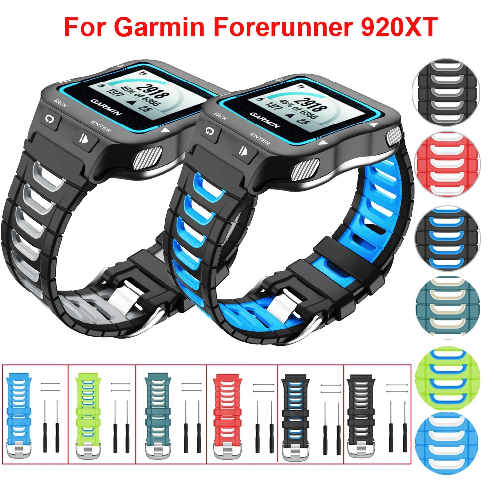 Silikonowa opaska na rękę pasek do zegarka Garmin Forerunner 920XT GPS 920 XT Watchband Running Swim Cycle Sport treningowy Bracelt Correa