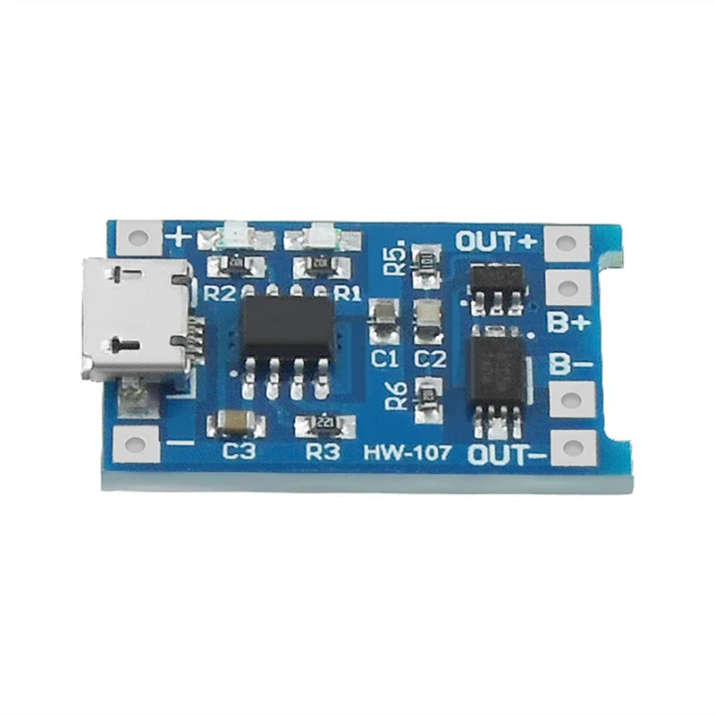 1pc 5V 1A Micro USB 18650 Lithium-Batterie Lade Bord Ladegerät Modul + Schutz Dual Funktionen TP4056