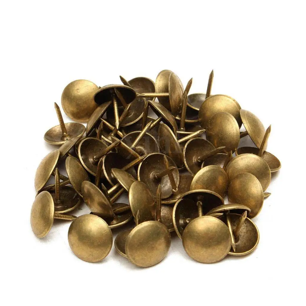 Antique Upholstery Tacks Nails Furniture Decor Bronze Stud Pins Drawing Pins Thumb Tacks Pack of 100