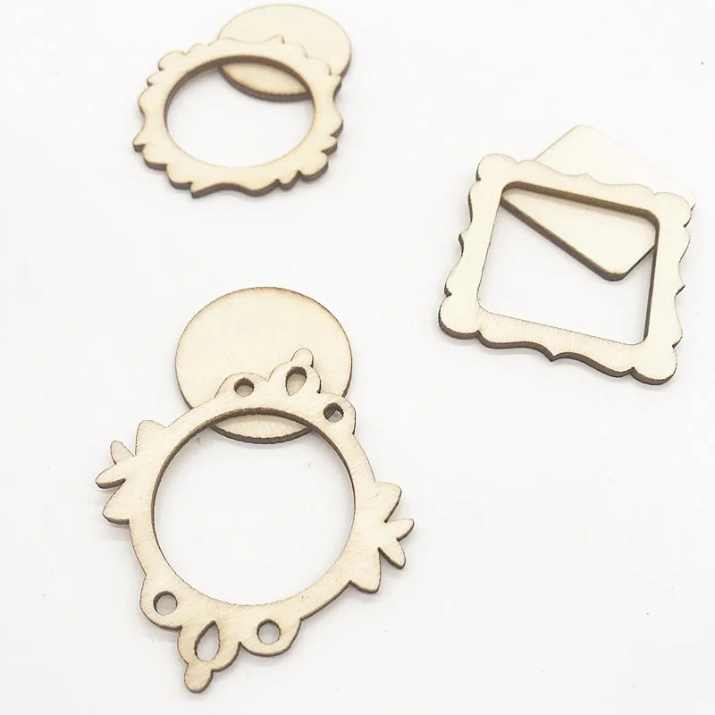 10 PCS embroidery fixing frame DIY cross stitch mini wooden hoops wooden frame