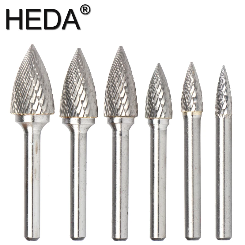 6Pcs Sets Tools GX-Series Tungsten Carbide Burr Bit Rotary Files Engraving Wood Carving Milling Cutter For Grinding Metal Steel