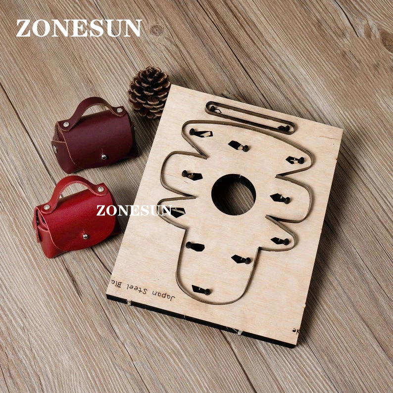 ZONESUN AHS leather cutting die Customized handbag shape knife coin holder cutting die bag pendant wallet cut mold DIY punching