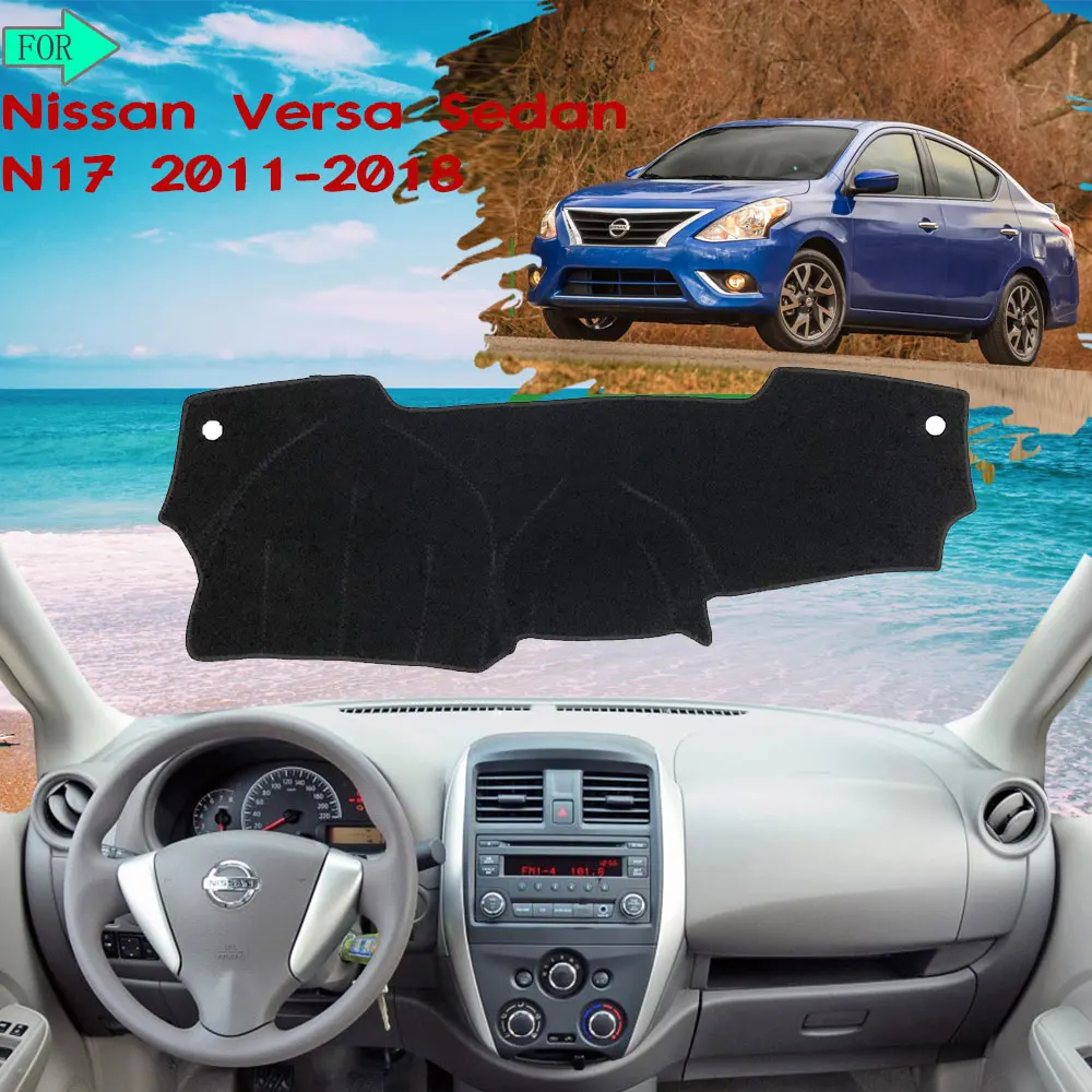 

Коврик для приборной панели, защитный коврик для Nissan Versa Sedan N17 Almera Sunny Latio 2011 ~ 2018, автомобильные аксессуары-товар