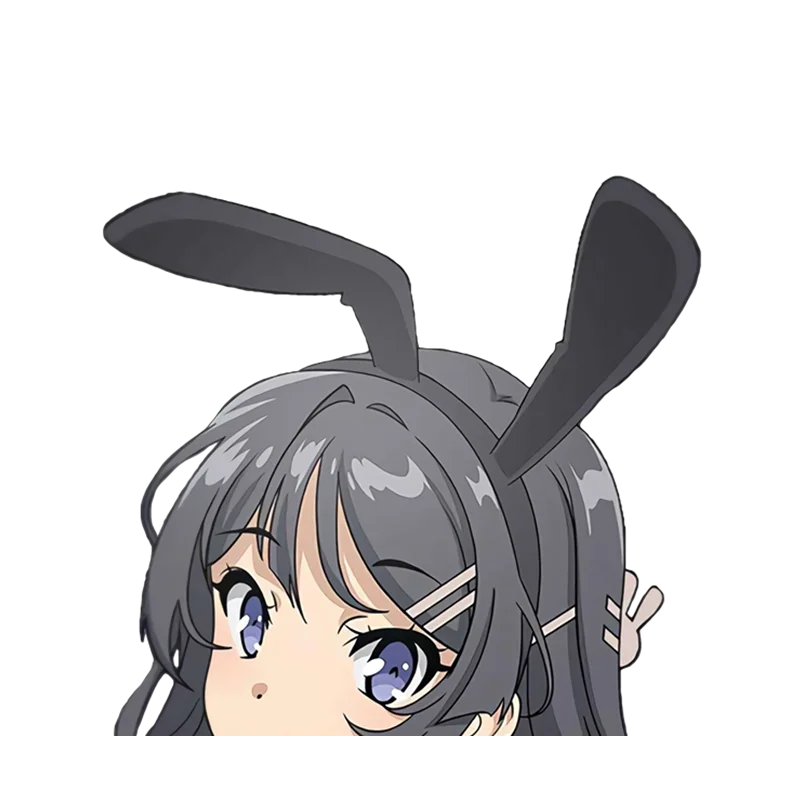 Peeker Mai San Mai Sakurajima Peeking Car Stickers Decal Anime Cute Car Accessories Decoration Pegatinas Para Coche,10CM*10CM - Image 2