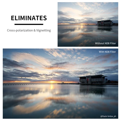 Imagen 2 del producto K & F Concept-filtro de lente de cámara HD ND8, filtro de densidad de revestimiento multicapa, serie Nano X, 49mm, 52mm, 58mm, 62mm, 67mm, 72mm, 77mm, 82mm