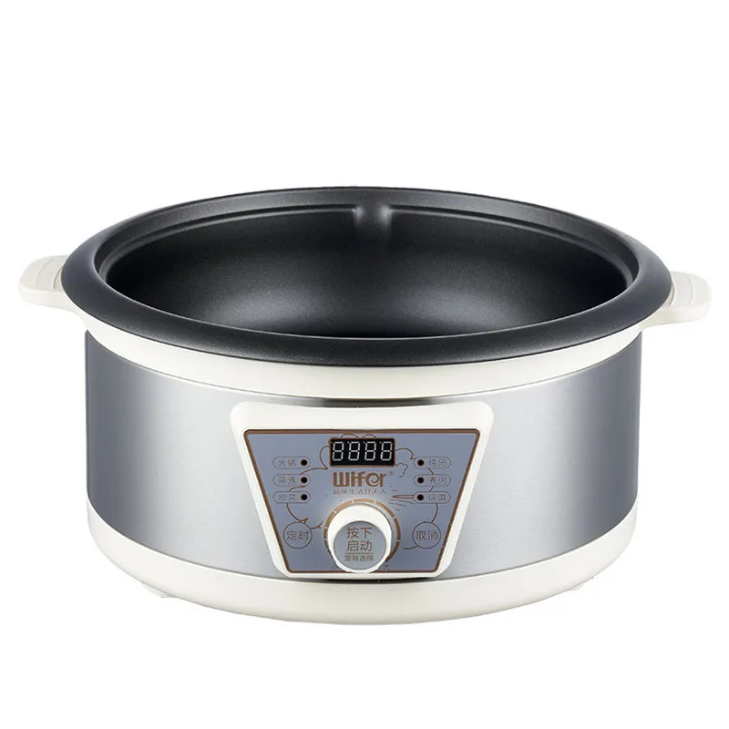 Olla caliente eléctrica de gran capacidad de 5L, olla eléctrica multifuncional dividida de acero inoxidable, cita inteligente
