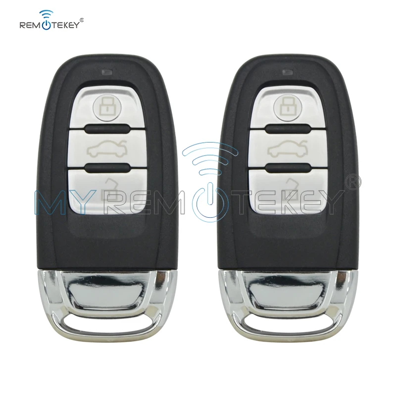 

Remtekey 2pcs Smart Remote Key Case Cover include Battery Holder and Key Blade 3 Button Car Key for Audi A6 Q5 A4 A3 A1