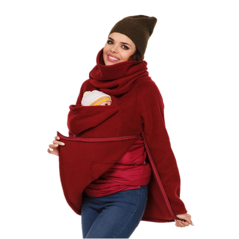 3 In 1 Multi - Functional Mother Kangaroo Sweater Autumn Winter Maternity Women 's Clothing Thickened Pregnancy Wearing Coat