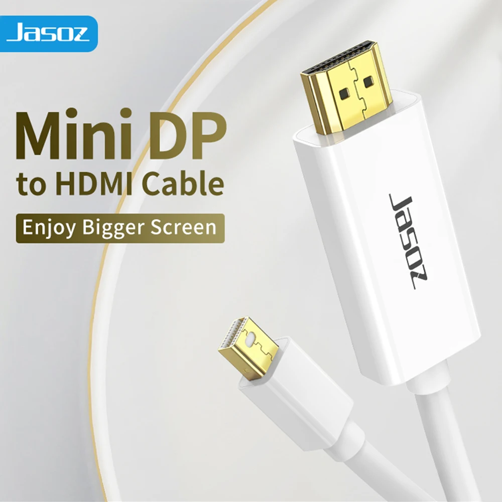 Jasoz Cáp Chuyển Đổi Mini Displayport To HDMI 3M Thunderbolt 2 HDMI Cho MacBook Air 13 iMac Chromebook Mini DP sang HDMI