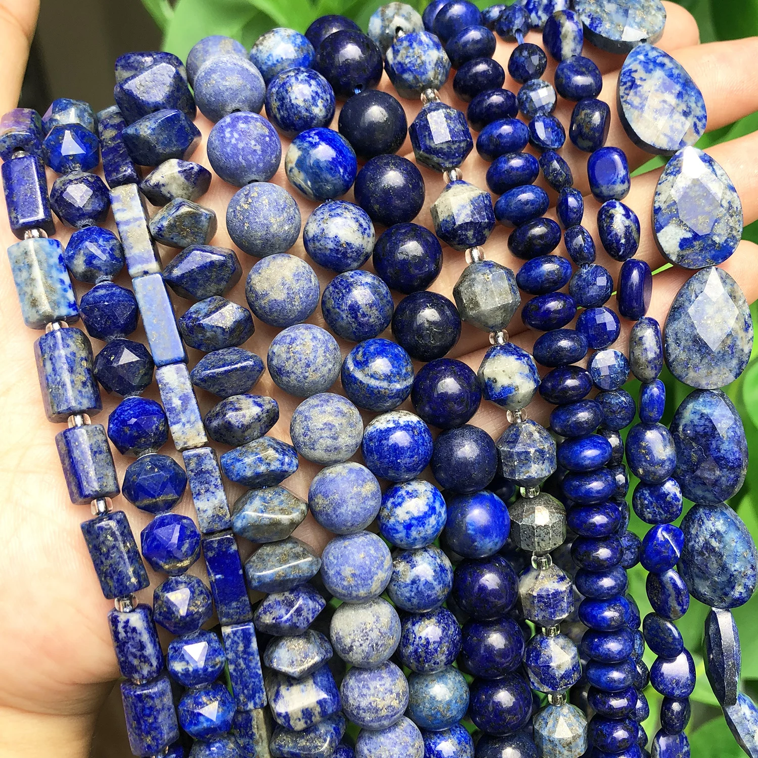 

Natural Lapis Lazuli Stone Faceted Column Round Irregular Spacer Beads For Jewelry Making Diy Bracelets Necklace Accessories