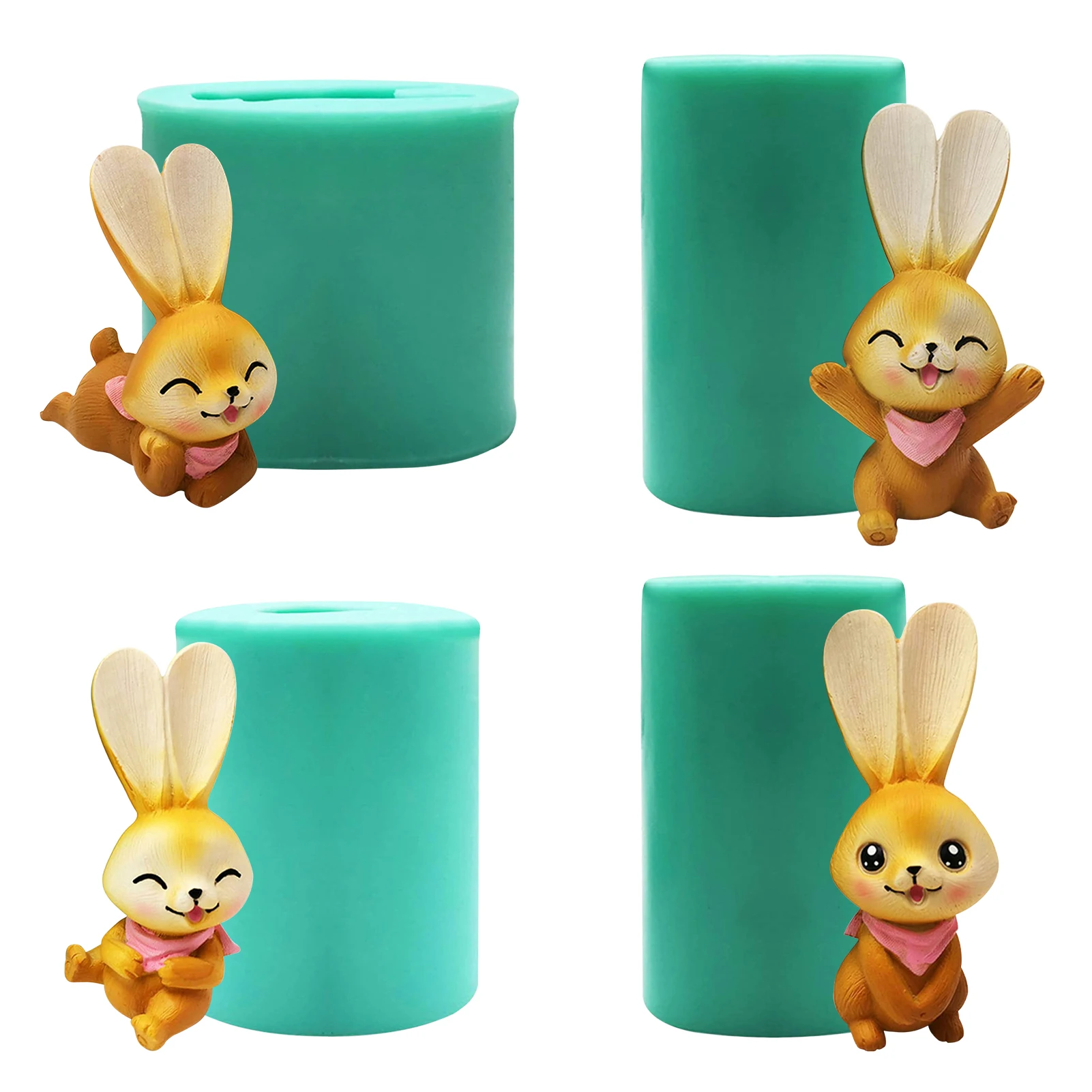 3D Rabbit Shape Silicone Fondant Cake Molds Chocolate Mould Baking Tools Cake Decorating Kitchen Tools