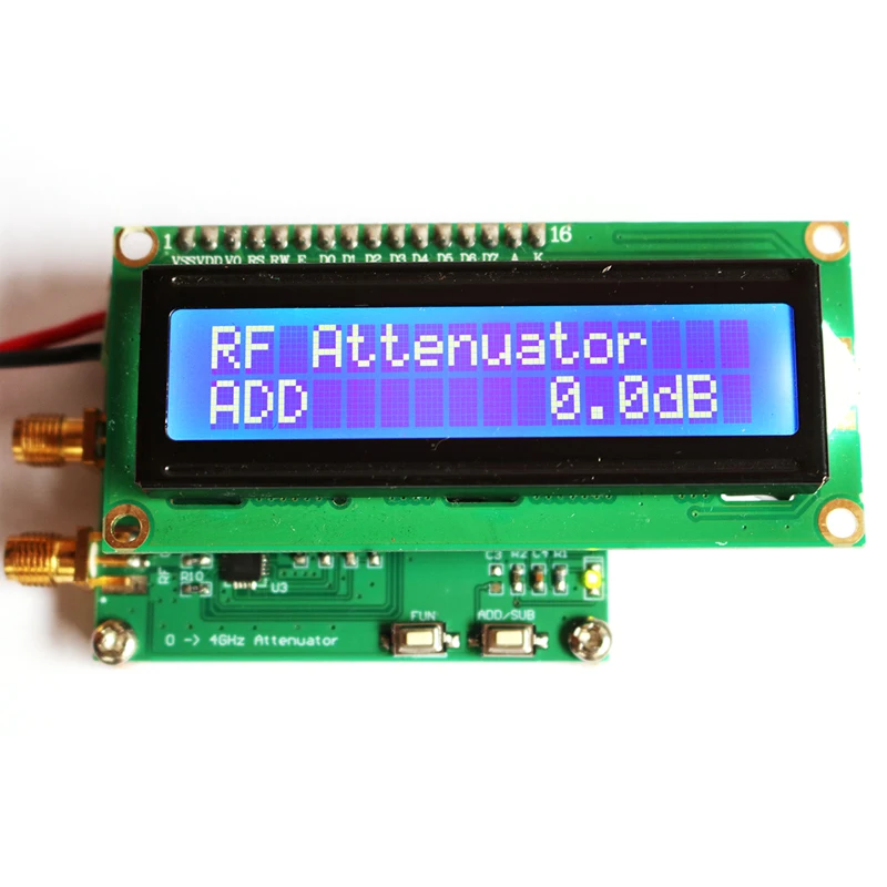 مخفف RF رقمي قابل للتعديل 0-4 جيجا هرتز ، نطاق الضبط من 0 إلى 63 ديسيبل ، 1-4000 ميجا هرتز ، وحدة التوهين ، نطاق الإدخال