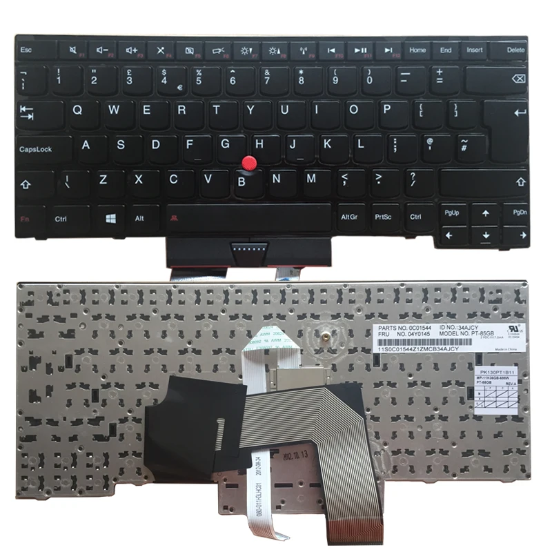 

UK Laptop Keyboard For Lenovo ThinkPad E430 E430C E430S E330 S430 UK keyboard black no backlit